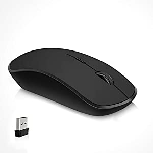 JOYACCESS Kabellose Maus für Laptop, 2,4 G, ultradünn, leise, mit USB Nano 2400 dpi, tragbar, mobil, optisch, schnurlos…