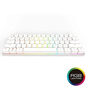 GK61 Mechanische Gaming-Tastatur – 61 Tasten RGB beleuchtete LED-Hintergrundbeleuchtung, PC/Mac Gamer (Gateron Optical…