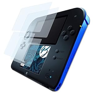 Bruni Schutzfolie kompatibel mit Nintendo 2DS Folie, glasklare Displayschutzfolie (2er Set)