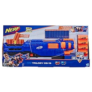 Trilogy DS-15 Nerf N-Strike Elite Spielzeug Blaster mit 15 Nerf Elite Darts und 5 Hülsen – Für Kinder, Teenager…